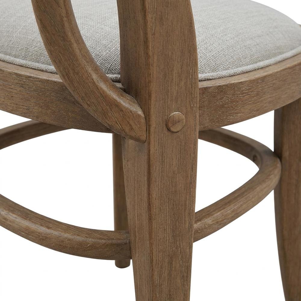 Rubberwood Linen Dining Chairs, Dining Room, Vintage Honey, Linen, Set of 2