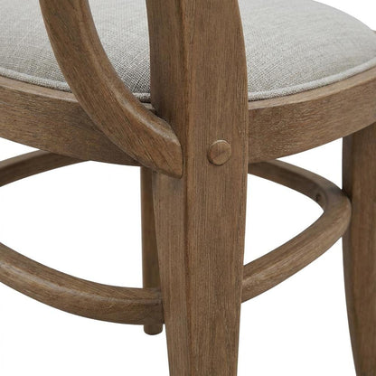 Rubberwood Linen Dining Chairs, Dining Room, Vintage Honey, Linen, Set of 2