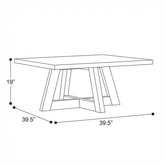 Largo Grey Rectangular Coffee Table With Concrete Top