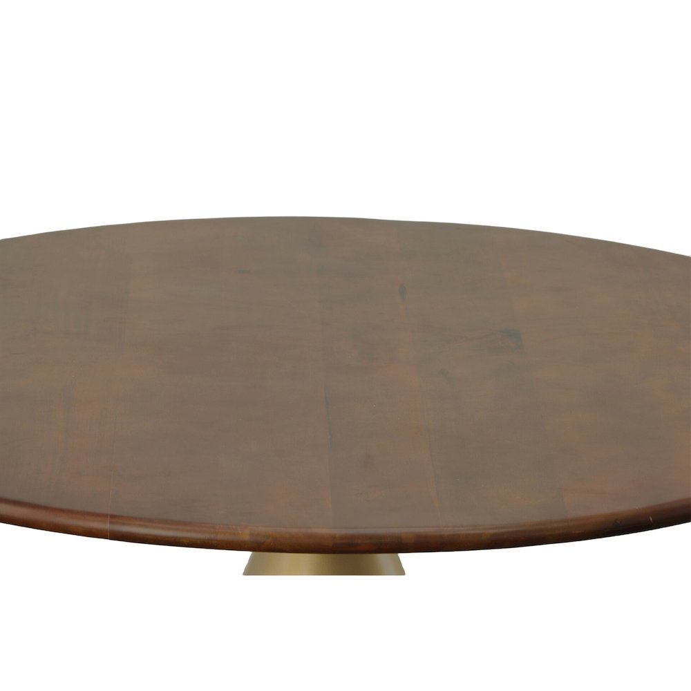 Gio 54" Pedestal Dining Table and 4 Laurant Upholstered Dining Chairs