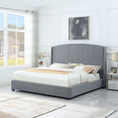 Monterey Upholstered King Bed Frame - Gray