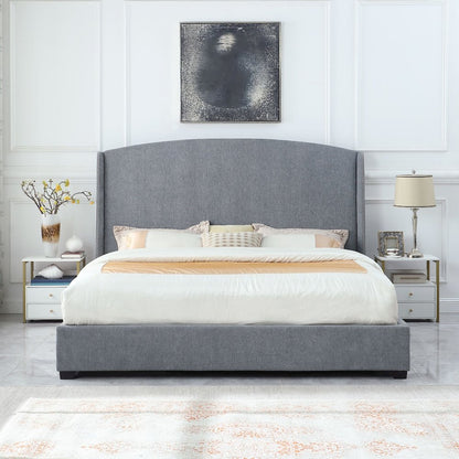Monterey Upholstered King Bed Frame - Gray
