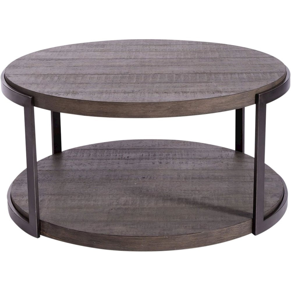 Modern View Round Cocktail Table in Gauntlet Gray