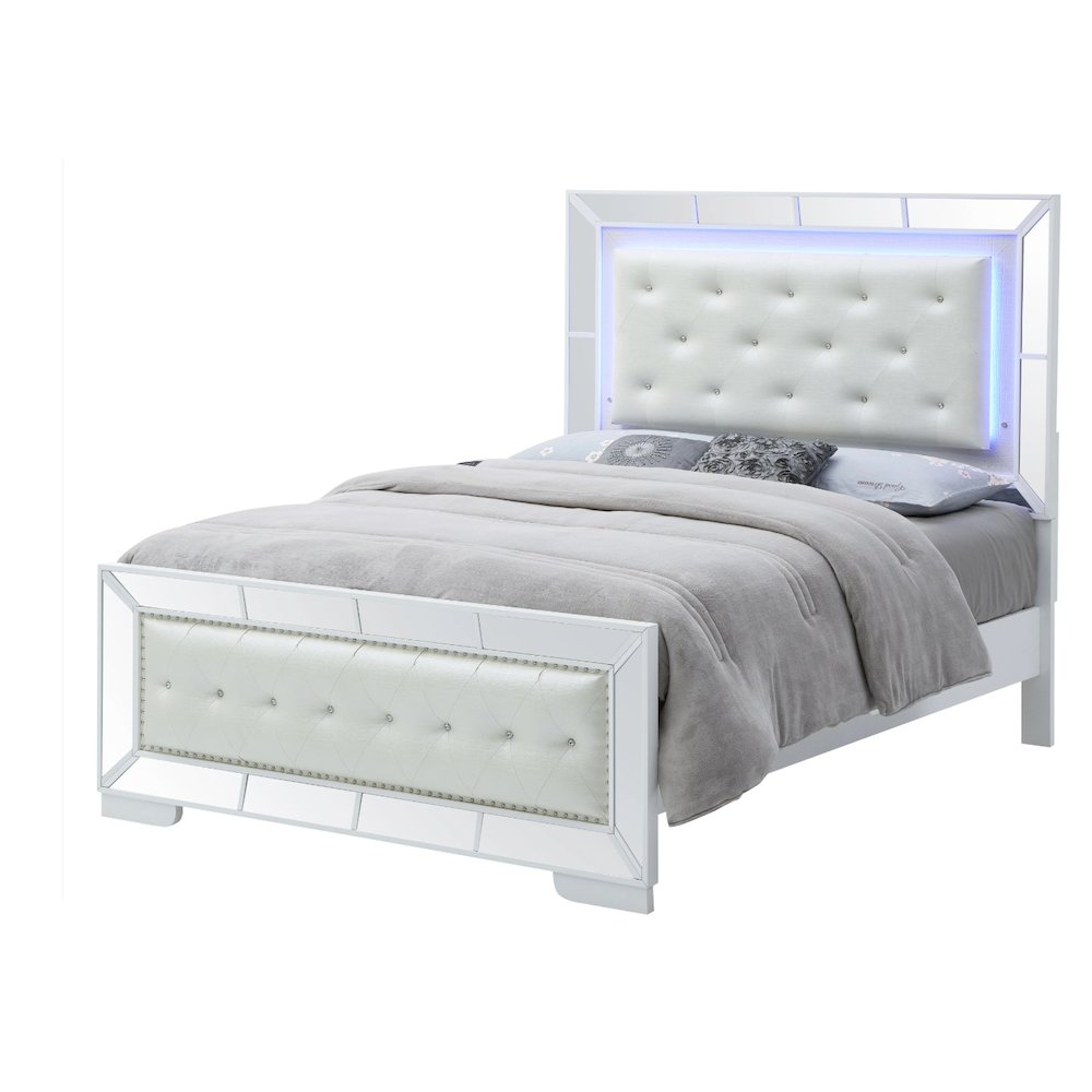 Glory Furniture Hollywood_Hills King Bed in White Color
