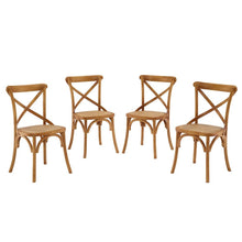 Wooden Dining Side Chairs for Dining Room, Walnut, Set of 4
