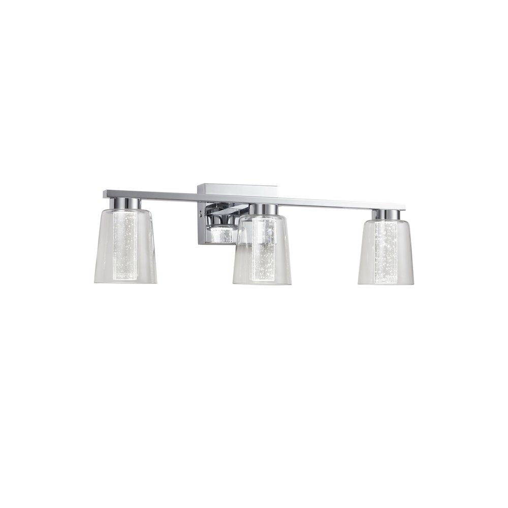 Dalton Collection 3Light Bathroom Vanity Fixture Chrome