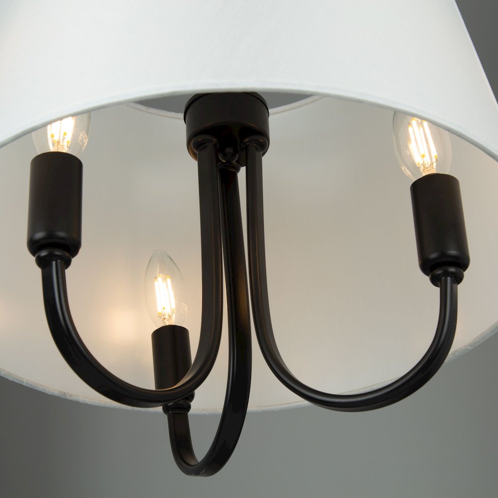 Rhythm 3 Light SemiFlush Mount Black
