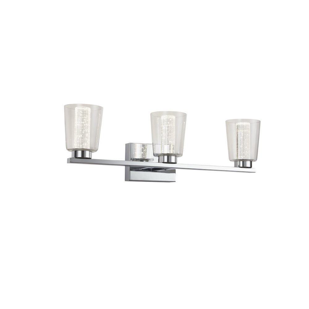 Dalton Collection 3Light Bathroom Vanity Fixture Chrome