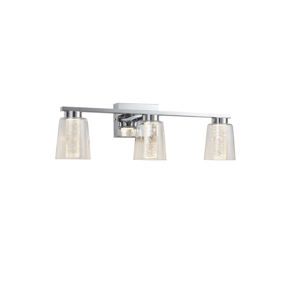 Dalton Collection 3Light Bathroom Vanity Fixture Chrome