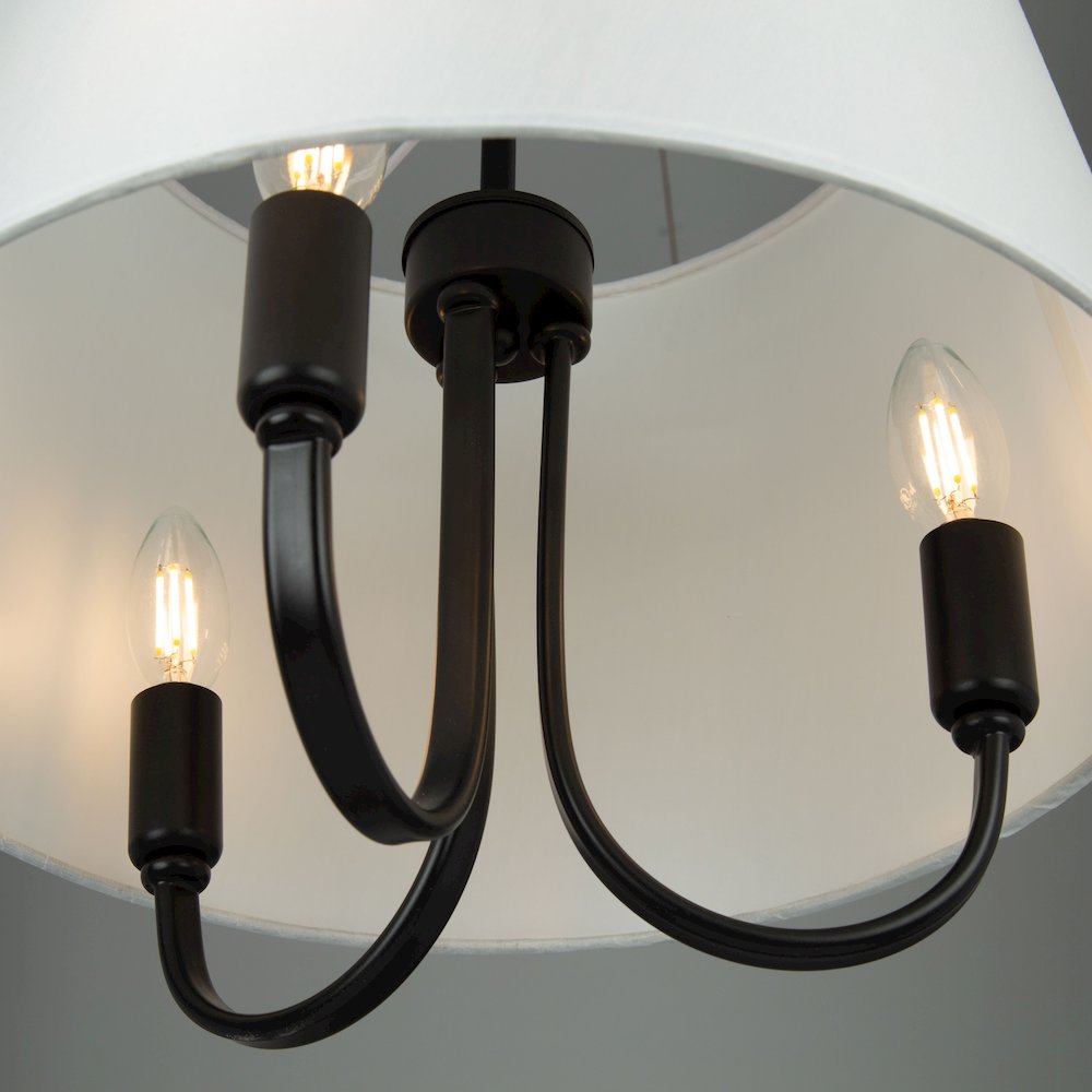 Rhythm 3 Light SemiFlush Mount Black