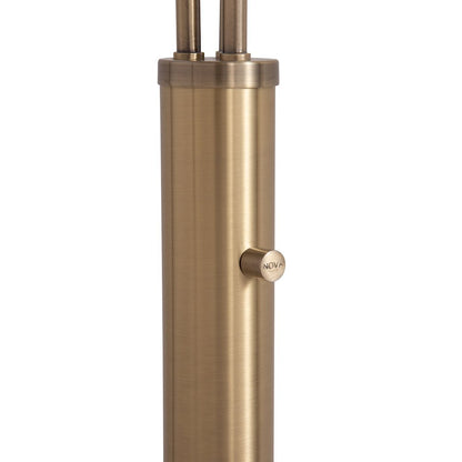 Santa Clara 3 Light Arc Floor Lamp - Weathered Brass