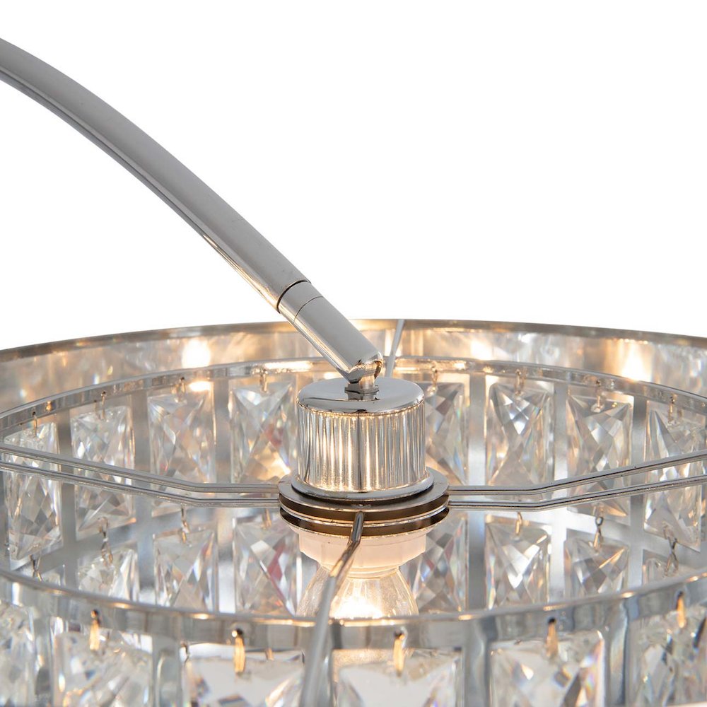 Marilyn 3 Light Arc Floor Lamp - Chrome
