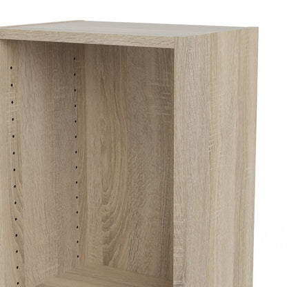 Brown Tall Narrow Book Shelf - Compact Small Bookshelf with 5 Shelves