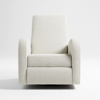 Storkcraft Santa Monica Power Recliner Swivel Glider (Ivory Boucle)