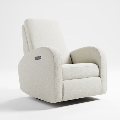 Storkcraft Santa Monica Power Recliner Swivel Glider (Ivory Boucle)
