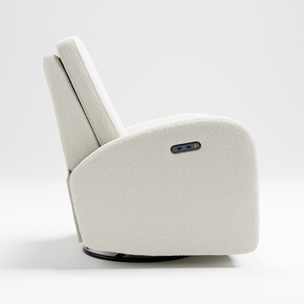 Storkcraft Santa Monica Power Recliner Swivel Glider (Ivory Boucle)