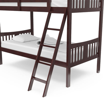 Storkcraft Caribou Twin-over-Twin Bunk Bed (Espresso)