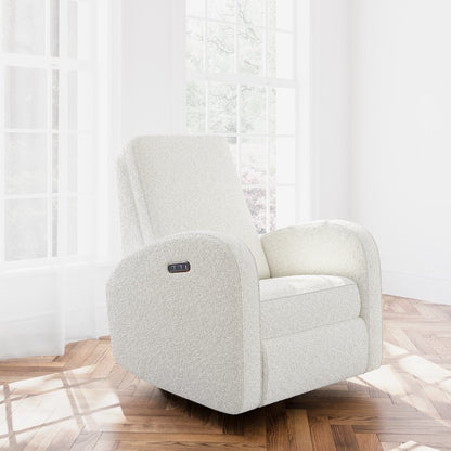 Storkcraft Santa Monica Power Recliner Swivel Glider (Ivory Boucle)