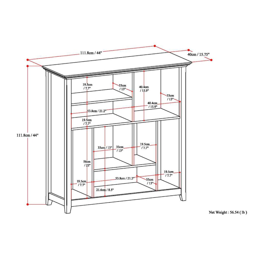 Amherst Solid Wood Multi Cube Bookcase And Storage Unit In White