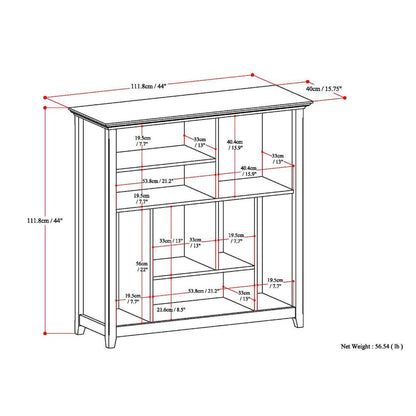 Amherst Solid Wood Multi Cube Bookcase And Storage Unit In White