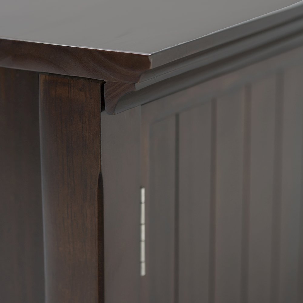 48 inch Wide Storage Bench and 36 inch Wide Storage Cabinet in Brunette Brown