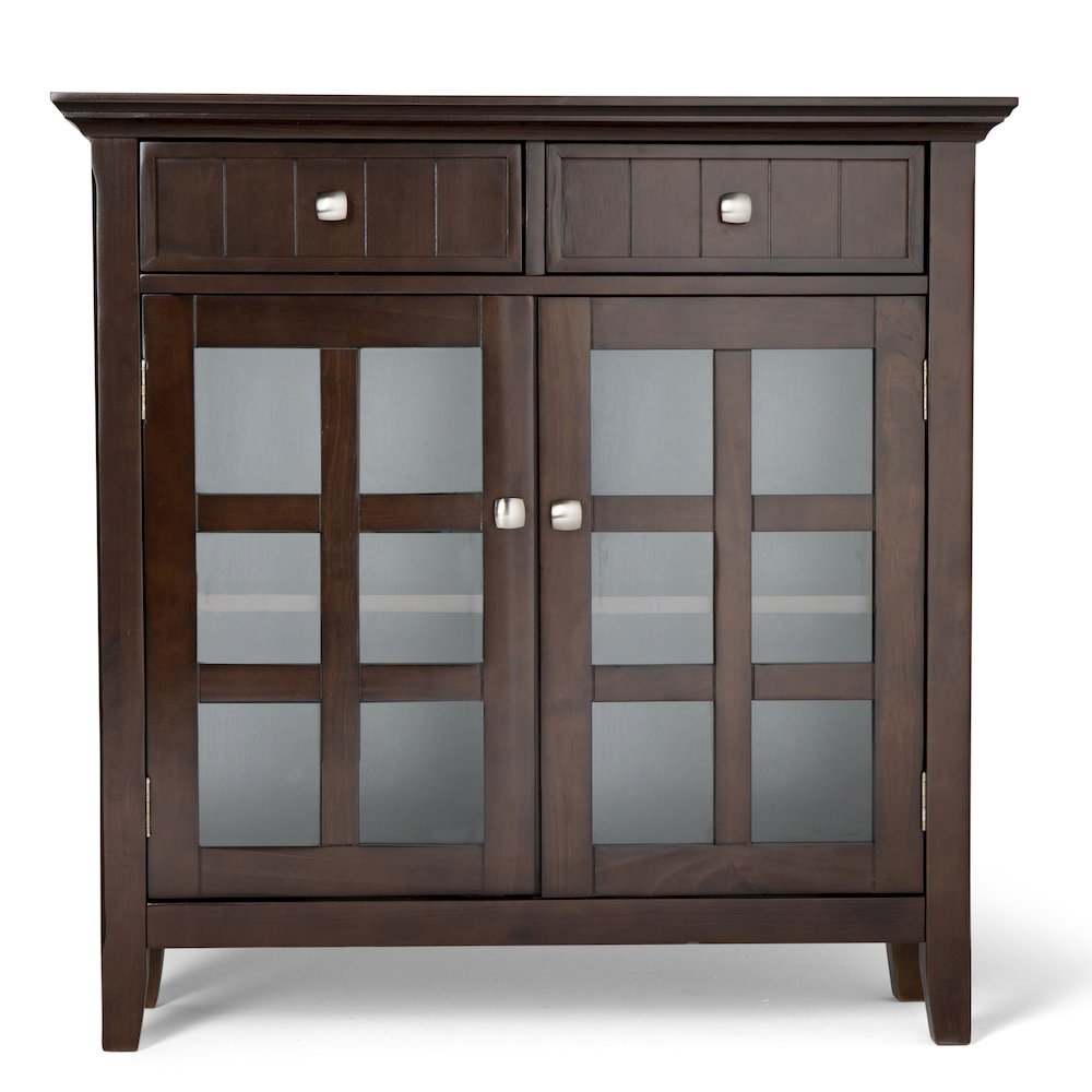 48 inch Wide Storage Bench and 36 inch Wide Storage Cabinet in Brunette Brown