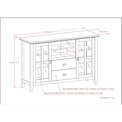 Artisan Solid Wood Tall Tv Media Stand In Farmhouse Grey For Tvs Up To 60 Inches
