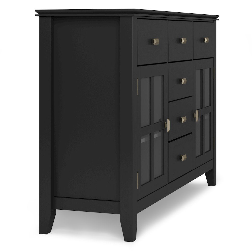 Artisan Solid Wood Sideboard Buffet In Black