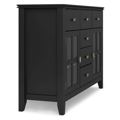 Artisan Solid Wood Sideboard Buffet In Black
