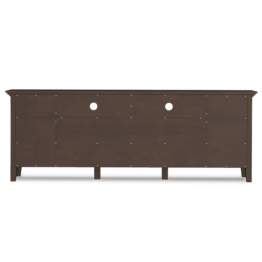 72 Inch Wide Tv Media Stand In Brunette Brown For Tvs Up To 80 Inches