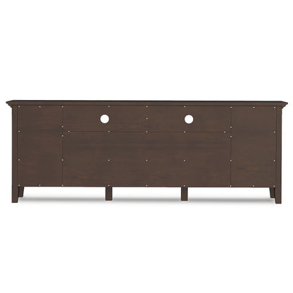 72 Inch Wide Tv Media Stand In Brunette Brown For Tvs Up To 80 Inches