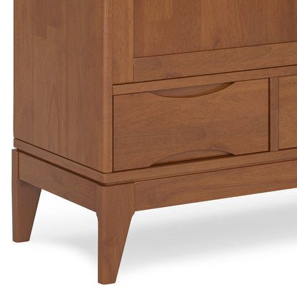 Harper Solid Wood 48 Inch Storage Cabinet In Teak Brown (Set Of 2)