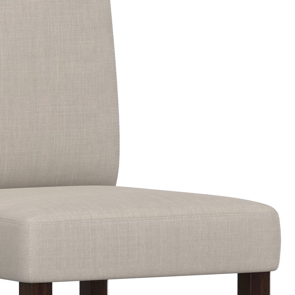 Acadian Solid Wood Parson Dining Chair (Set Of 2) In Light Beige