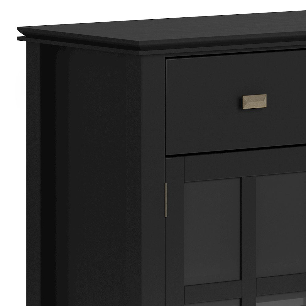 Artisan Solid Wood Sideboard Buffet In Black