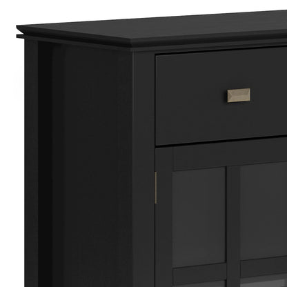 Artisan Solid Wood Sideboard Buffet In Black