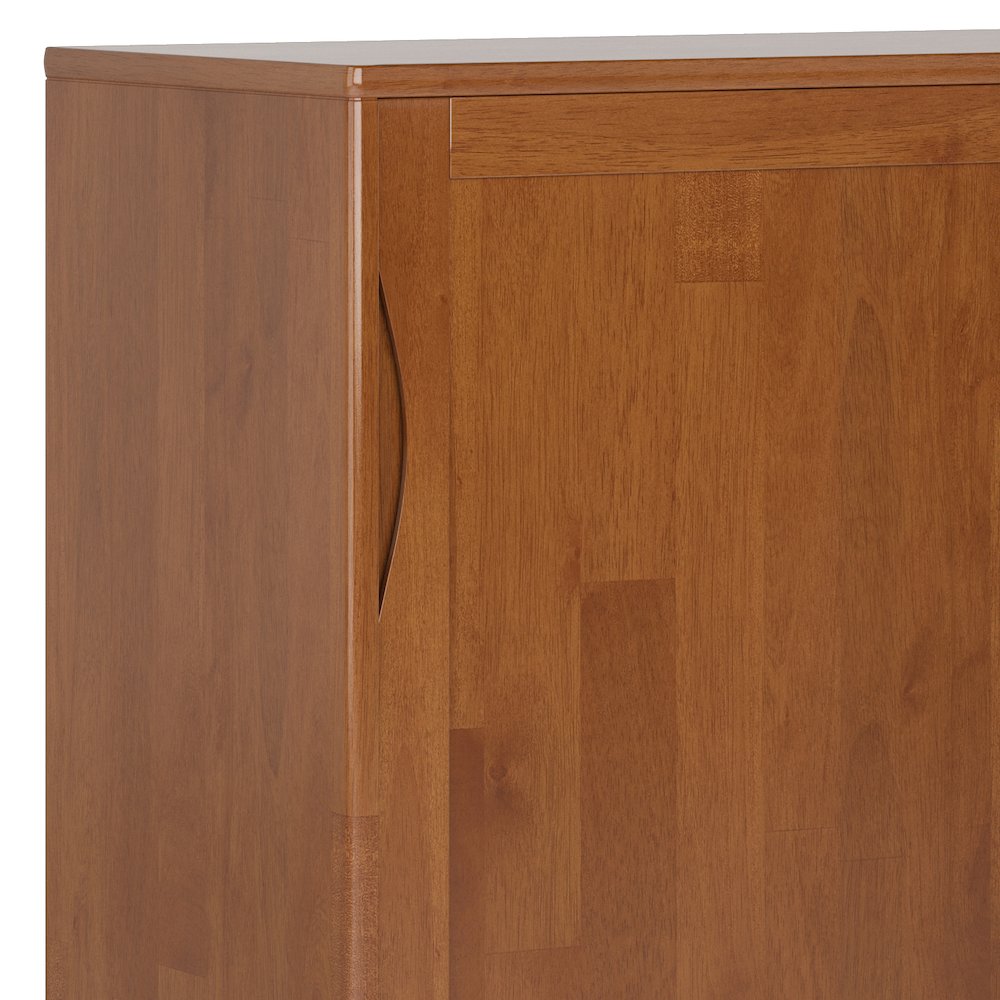 Harper Solid Wood 48 Inch Storage Cabinet In Teak Brown (Set Of 2)