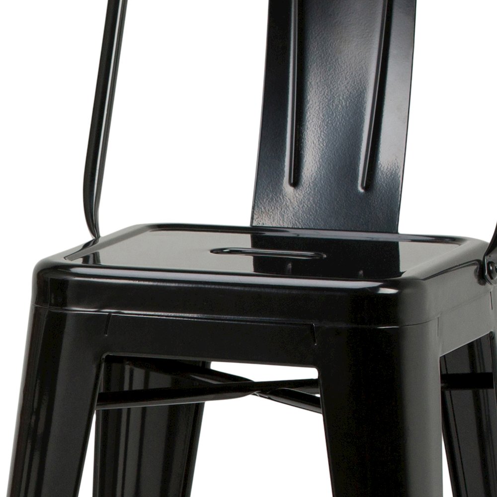 Rayne 24 Inch Metal Counter Height Stool (Set Of 4) In Black