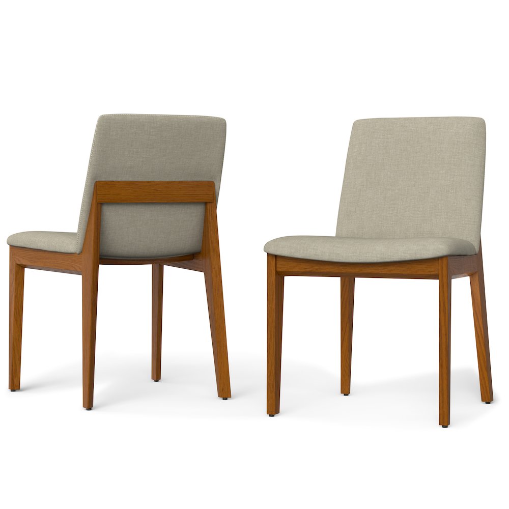 Selena Dining Chair (Set of 2) in Natural Linen Look Fabric