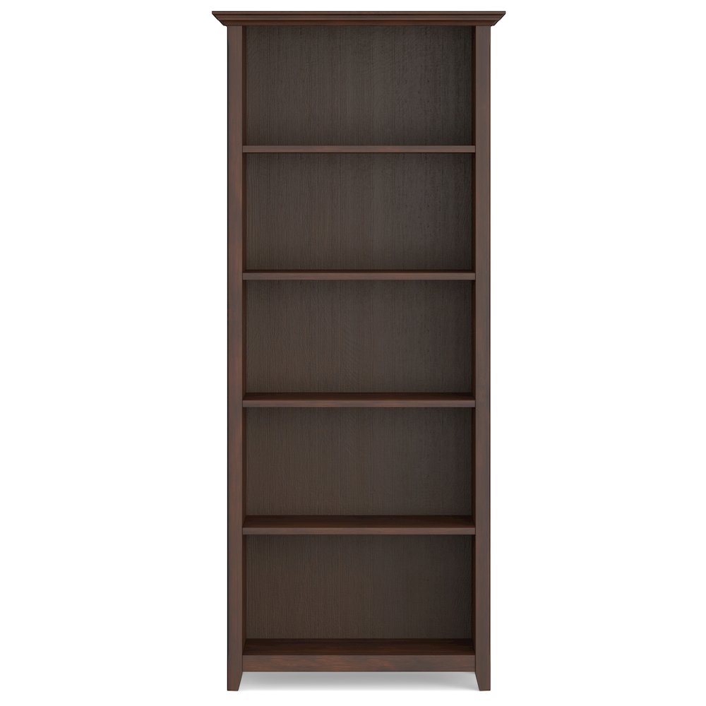 54 inch Wide Desk with 30 inch Wide Bookcase in Russet Brown (Set of 2)