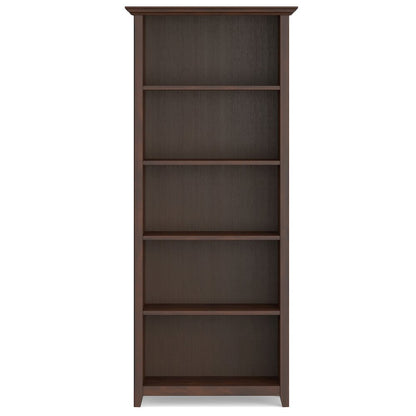 54 inch Wide Desk with 30 inch Wide Bookcase in Russet Brown (Set of 2)