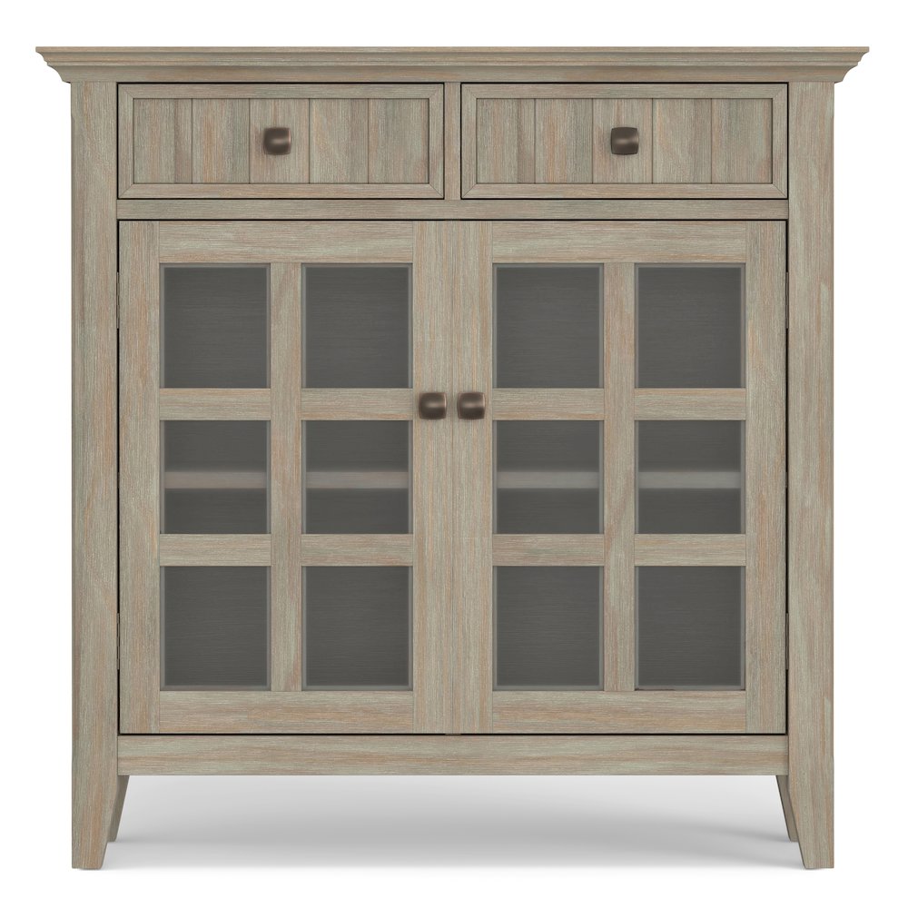 48 inch Wide Storage Bench and 36 inch Wide Storage Cabinet in Distressed Grey