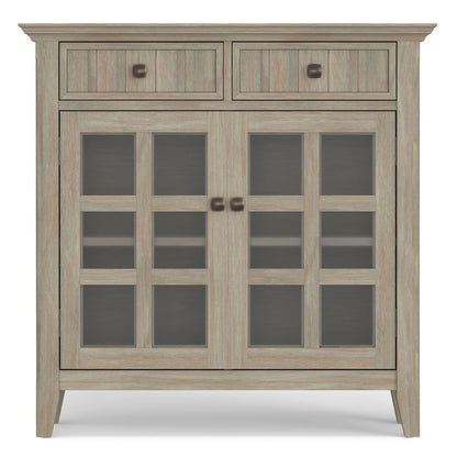 48 inch Wide Storage Bench and 36 inch Wide Storage Cabinet in Distressed Grey