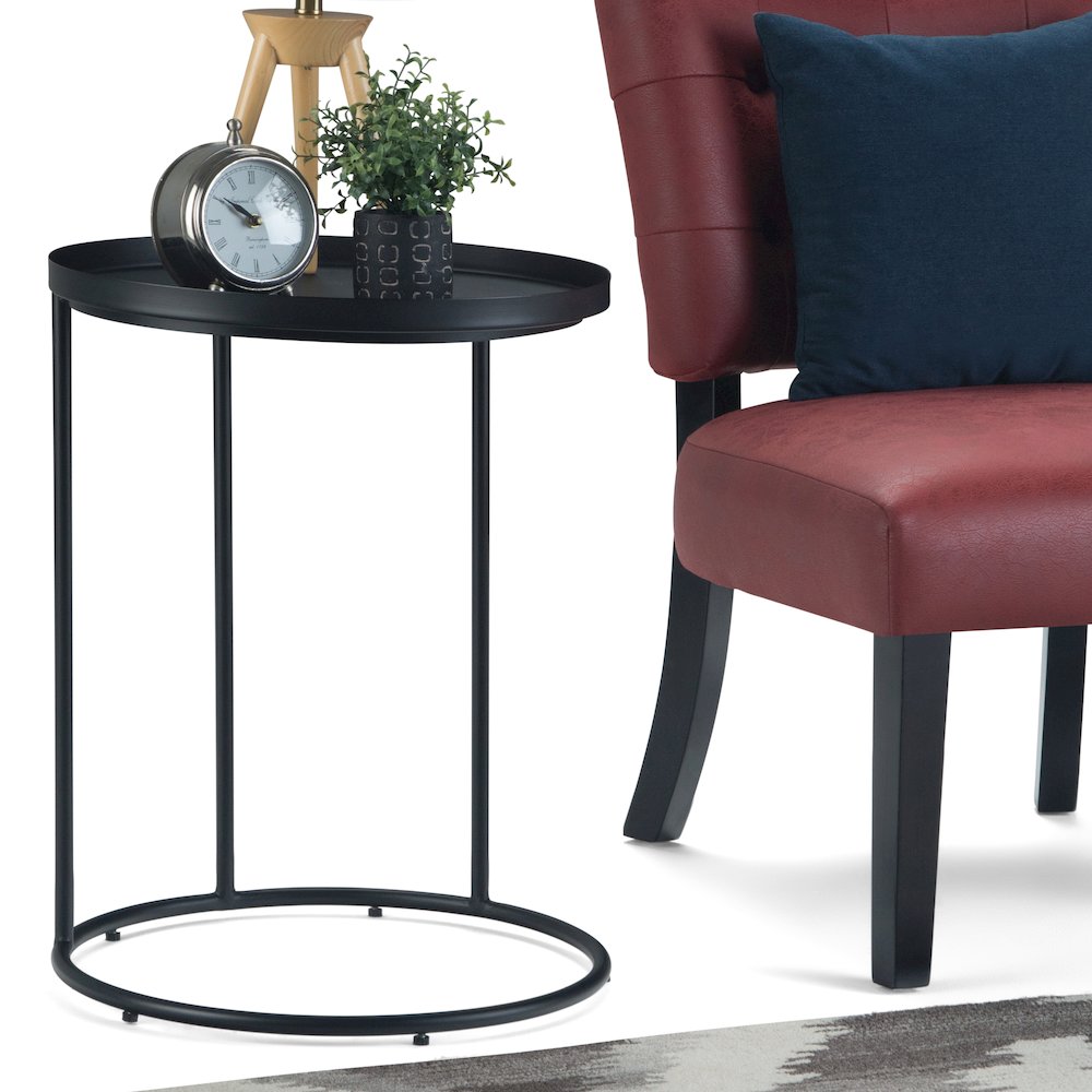 Monet Metal Side Table In Black