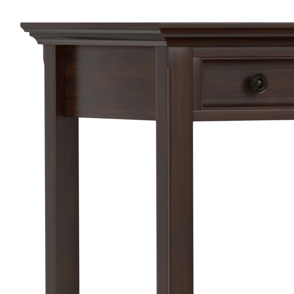 54 inch Wide Desk with 30 inch Wide Bookcase in Russet Brown (Set of 2)