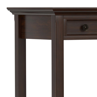 54 inch Wide Desk with 30 inch Wide Bookcase in Russet Brown (Set of 2)