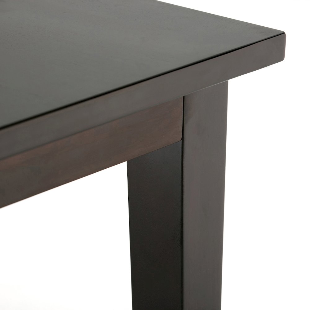 Eastwood Solid Hardwood Rectangle Dining Table In Java Brown