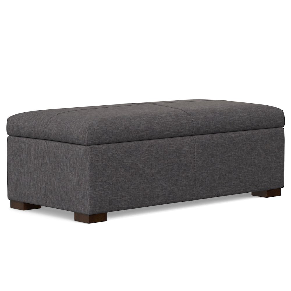 48 inch Wide Contemporary Rectangle Rectangular Storage Ottoman