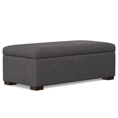 48 inch Wide Contemporary Rectangle Rectangular Storage Ottoman