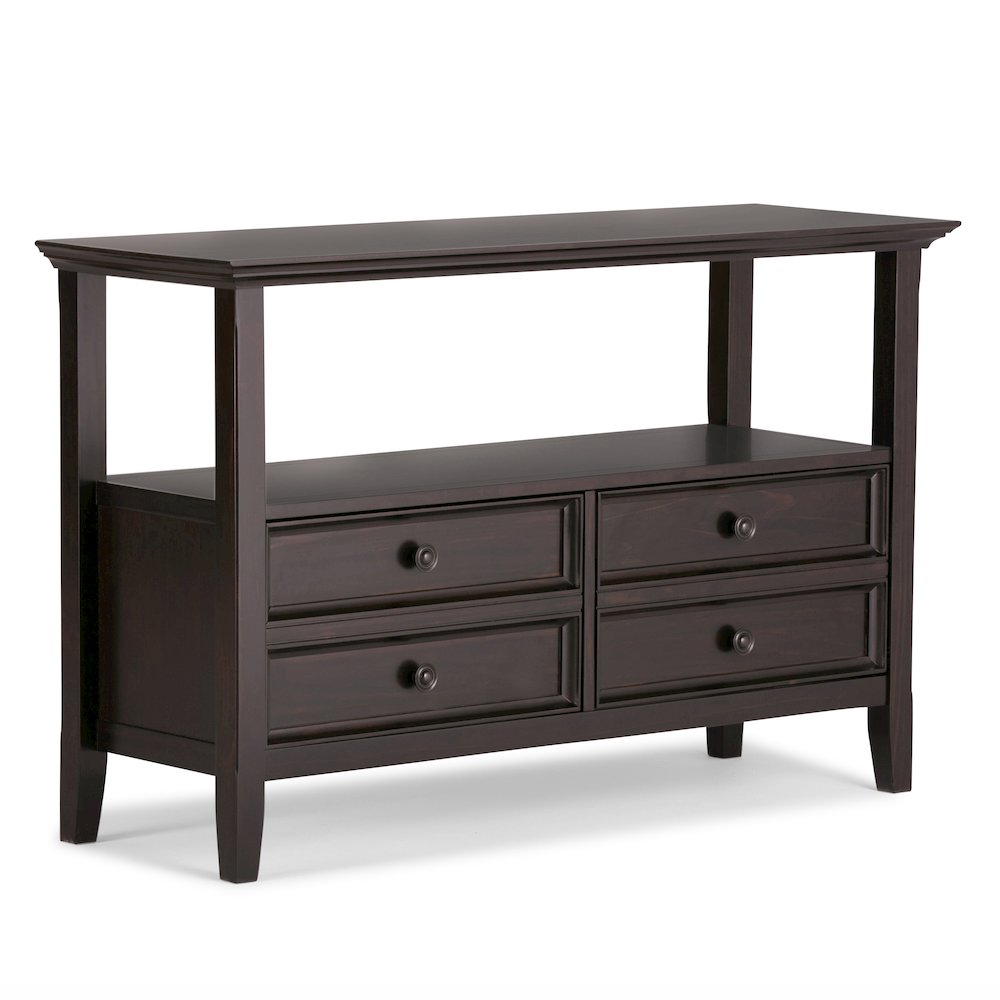 Amherst Solid Wood Console Sofa Table In Hickory Brown