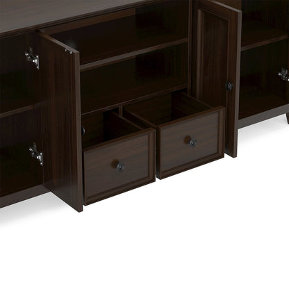 Amherst 84 inch Wide Solid Wood Transitional TV Stand For TVs up to 90 inches